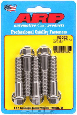 ARP 626-2000 7/16-14 X 2.000 Hex SS Bolts