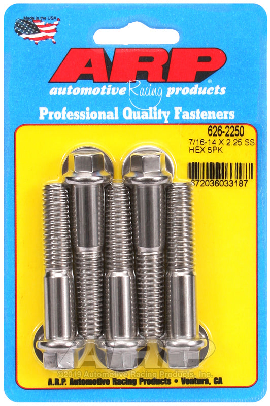 ARP 626-2250 7/16-14 X 2.250 Hex SS Bolts