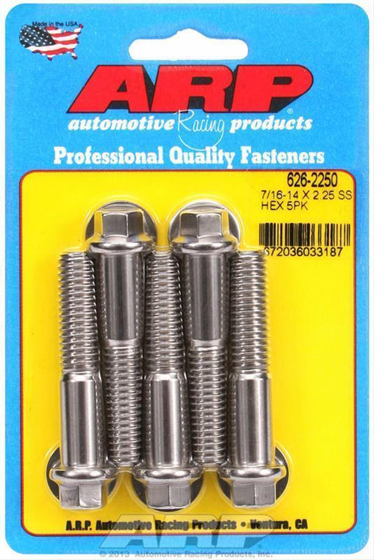 ARP Fasteners ARP626-2250 626-2250 7/16-14 X 2.250 Hex SS Bolts