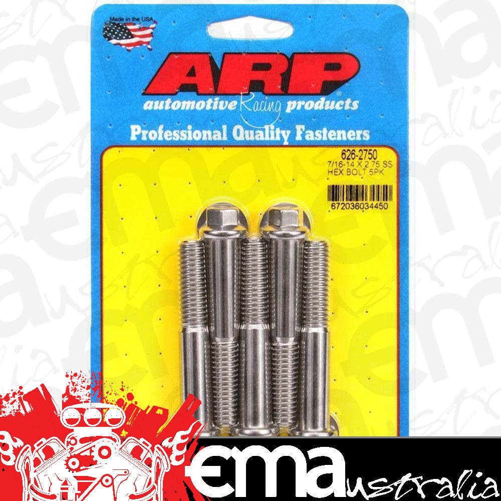 ARP 626-2750 7/16-14 X 2.750 Hex SS Bolts