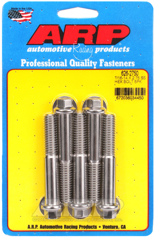 ARP 626-2750 7/16-14 X 2.750 Hex SS Bolts