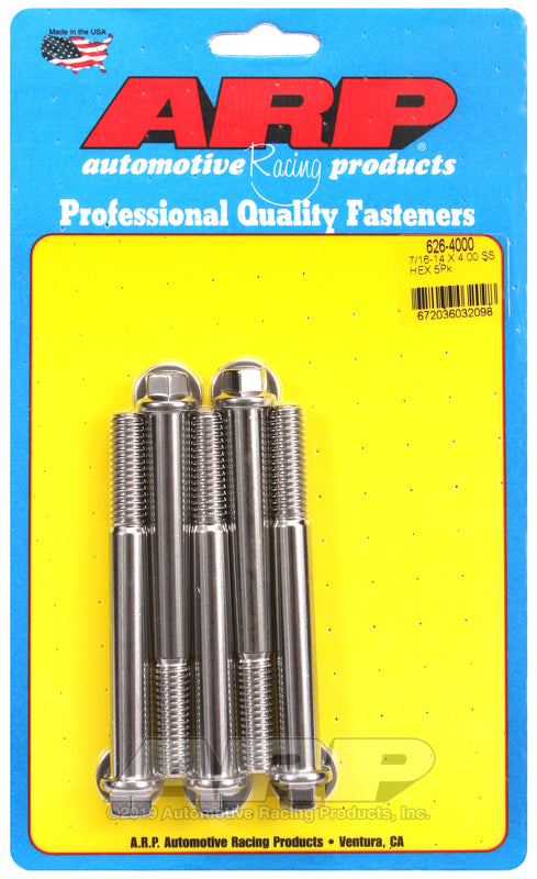 ARP 626-4000 7/16-14 X 4.000 Hex SS Bolts