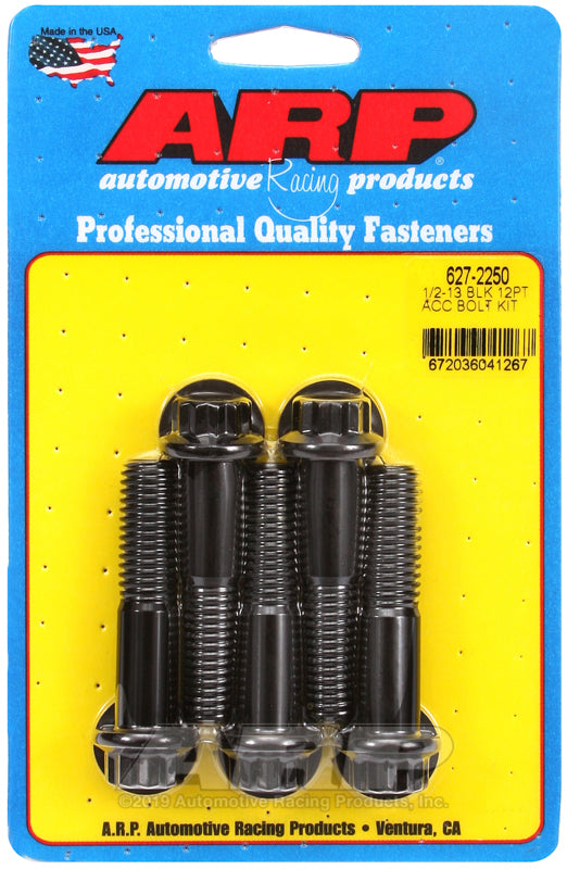 ARP 627-2250 1/2-13 X 2.250 12PT Black Oxide Bolts