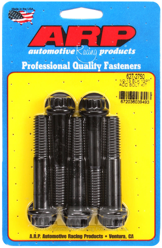 ARP 627-2750 1/2-13 X 2.750 12PT Black Oxide Bolts