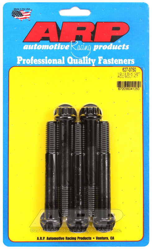 ARP 627-3750 1/2-13 X 3.750 12PT Black Oxide Bolts