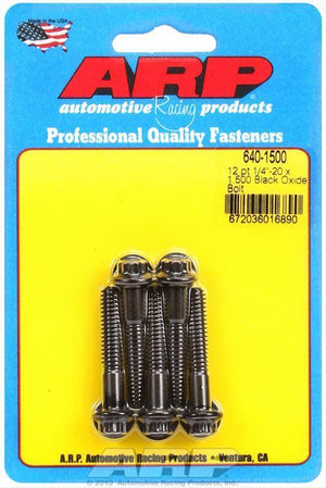 ARP 640-1500 1/4-20 X 1.500 12PT Black Oxide Bolts