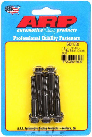 ARP 640-1750 1/4-20 X 1.750 12PT Black Oxide Bolts