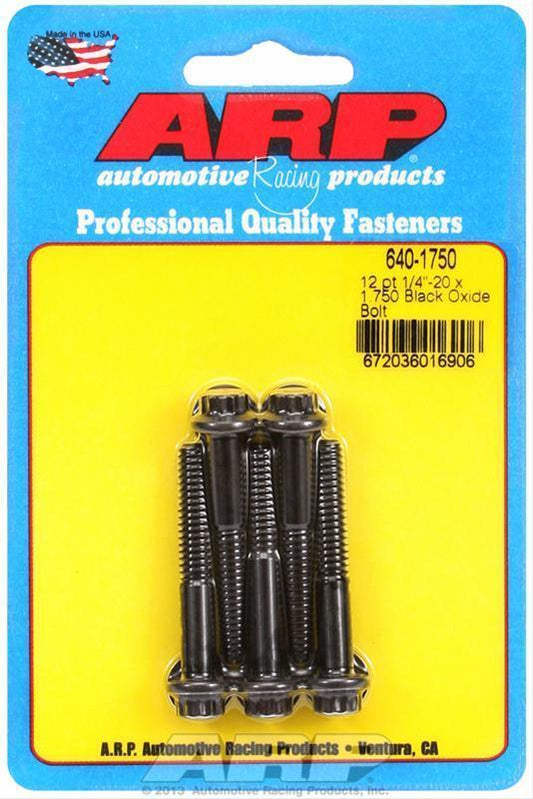 ARP 640-1750 1/4-20 X 1.750 12PT Black Oxide Bolts
