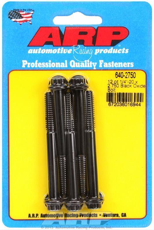 ARP 640-2750 1/4-20 X 2.750 12PT Black Oxide Bolts