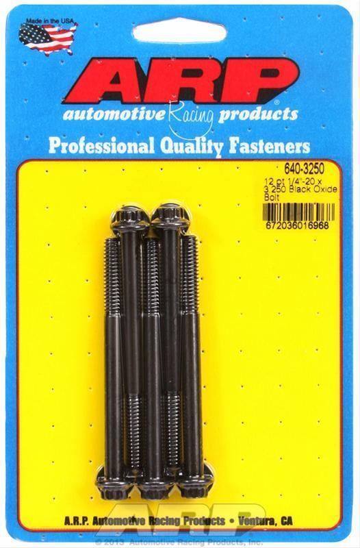 ARP Fasteners ARP640-3250 640-3250 1/4-20 X 3.250 12PT Black Oxide Bolts