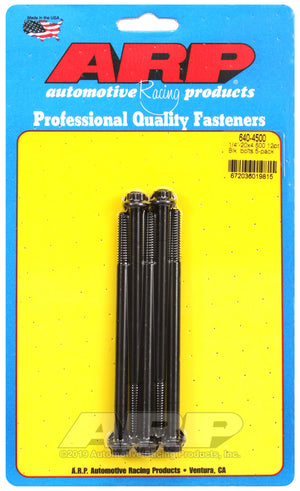 ARP 640-4500 1/4-20 X 4.500 12PT Black Oxide Bolts