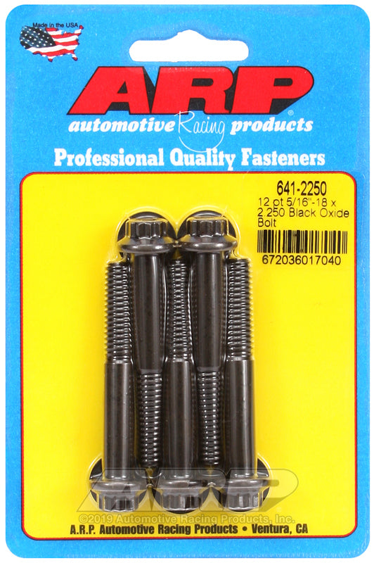 ARP 641-2250 5/16-18 X 2.250 12PT Black Oxide Bolts