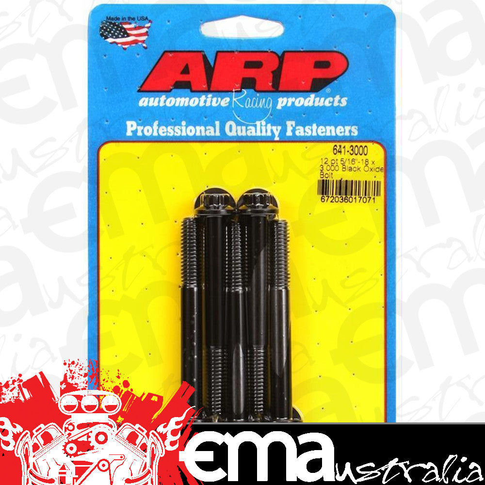 ARP Fasteners ARP641-3000 641-3000 5/16-18 X 3.000 12PT Black Oxide Bolts