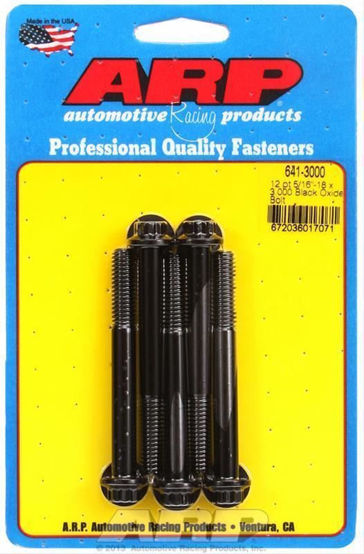 ARP Fasteners ARP641-3000 641-3000 5/16-18 X 3.000 12PT Black Oxide Bolts