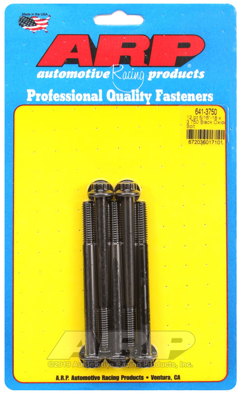 ARP 641-3750 5/16-18 X 3.750 12PT Black Oxide Bolts