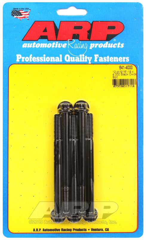 ARP 641-4000 5/16-18 X 4.000 12PT Black Oxide Bolts