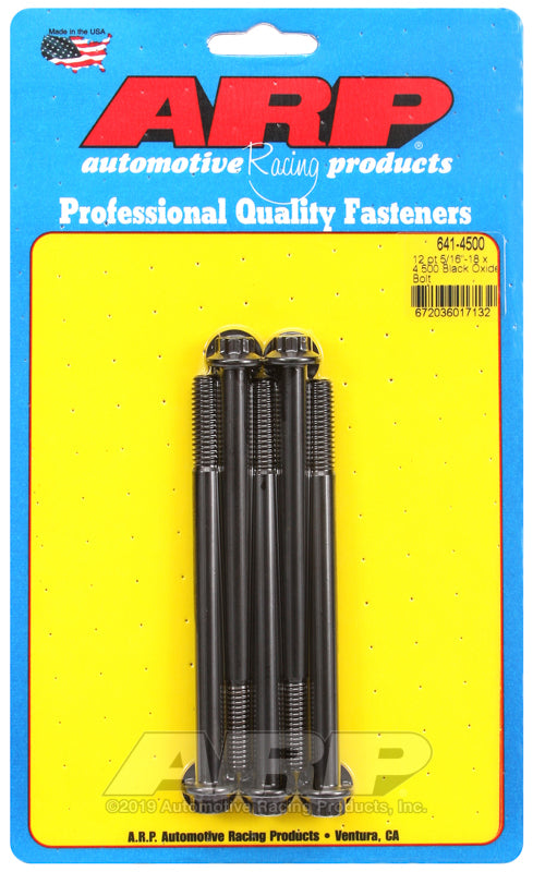 ARP 641-4500 5/16-18 X 4.500 12PT Black Oxide Bolts
