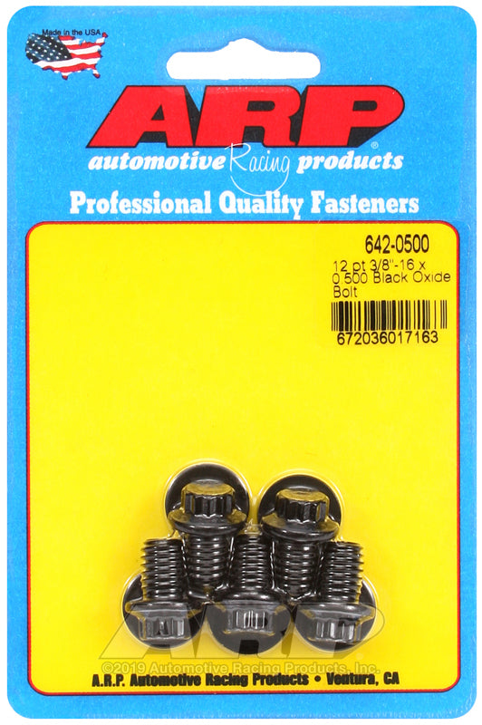 ARP 642-0500 3/8-16 X 0.500 12PT Black Oxide Bolts