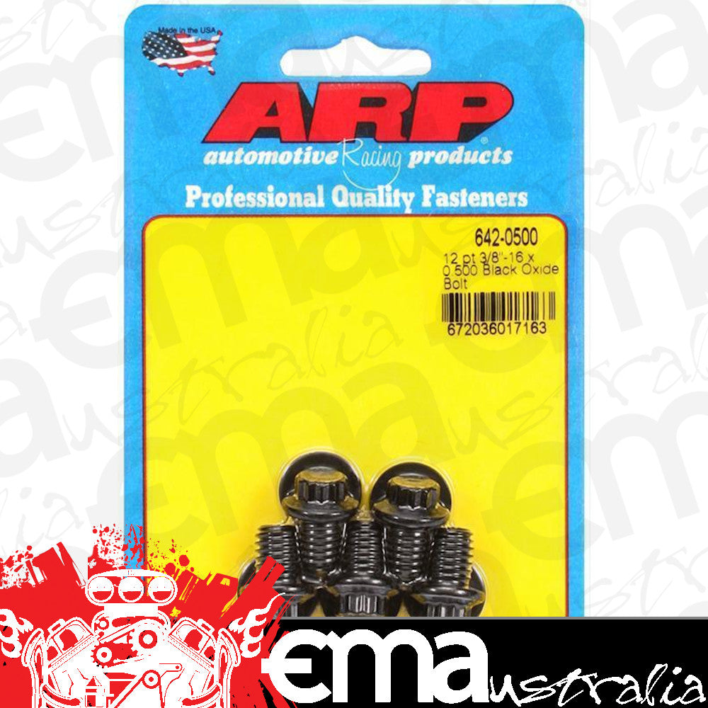 ARP Fasteners ARP642-0500 642-0500 3/8-16 X 0.500 12PT Black Oxide Bolts