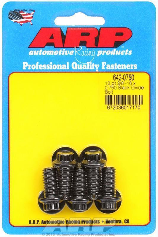 ARP 642-0750 3/8-16 X 0.750 12PT Black Oxide Bolts