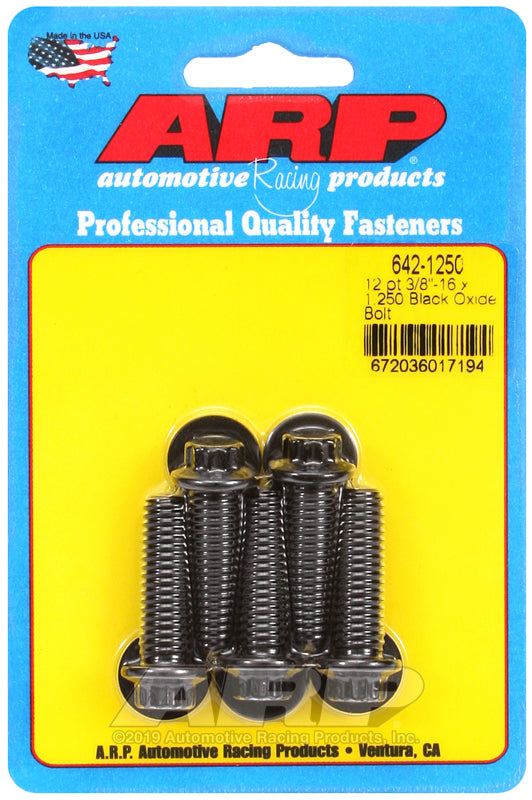 ARP 642-1250 3/8-16 X 1.250 12PT Black Oxide Bolts