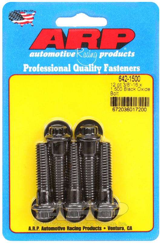 ARP 642-1500 3/8-16 X 1.500 12PT Black Oxide Bolts