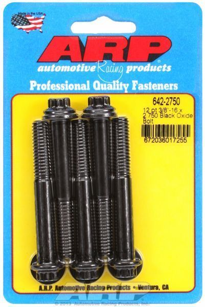ARP 642-2750 3/8-16 X 2.750 12PT Black Oxide Bolts
