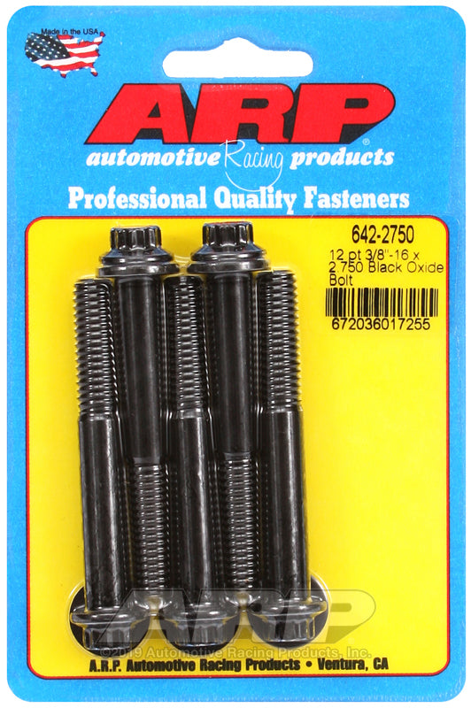 ARP 642-2750 3/8-16 X 2.750 12PT Black Oxide Bolts