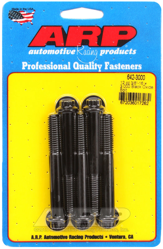 ARP 642-3000 3/8-16 X 3.000 12PT Black Oxide Bolts