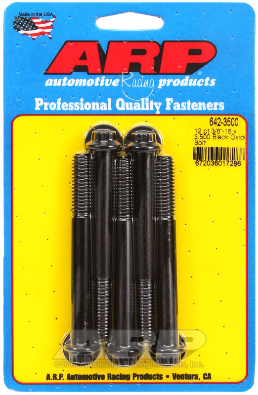 ARP 642-3500 3/8-16 X 3.500 12PT Black Oxide Bolts