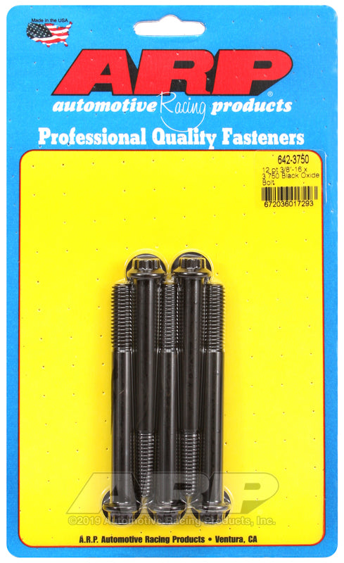 ARP 642-3750 3/8-16 X 3.750 12PT Black Oxide Bolts