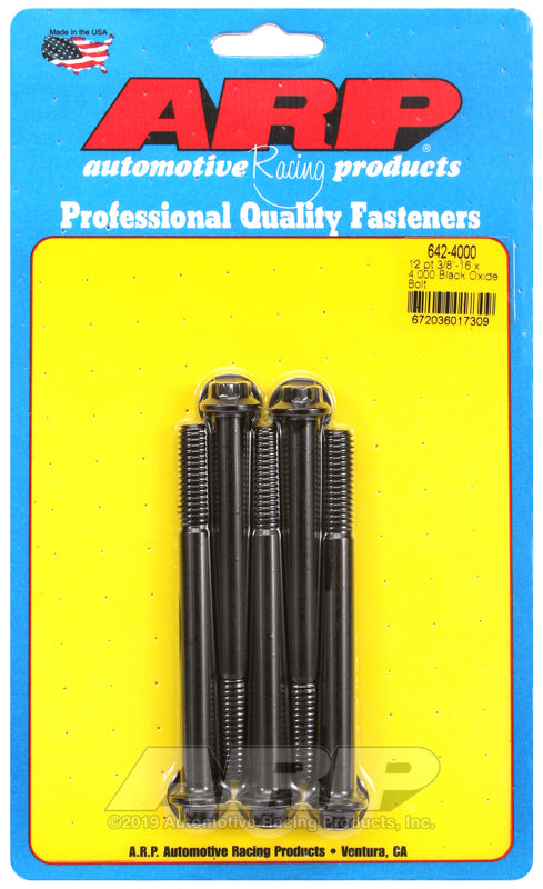 ARP Fasteners ARP642-4000 642-4000 3/8-16 X 4.000 12PT Black Oxide Bolts