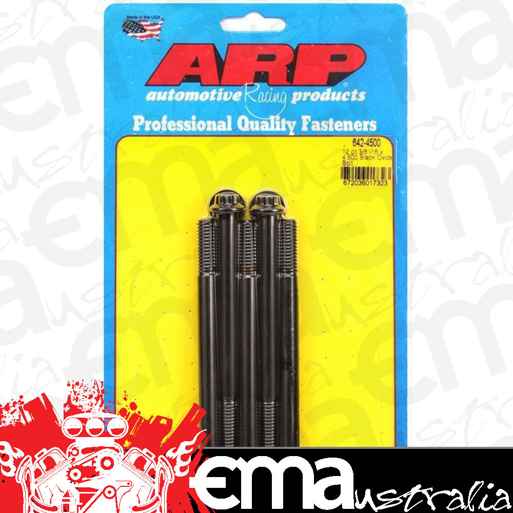 ARP Fasteners ARP642-4500 642-4500 3/8-16 X 4.500 12PT Black Oxide Bolts