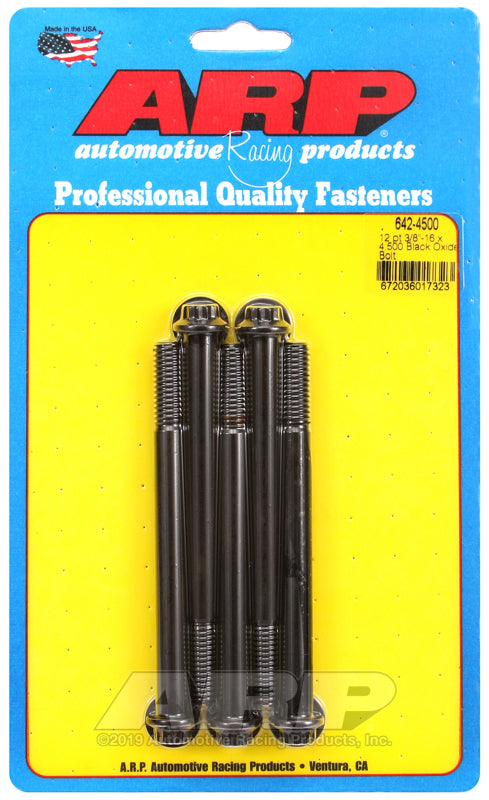 ARP Fasteners ARP642-4500 642-4500 3/8-16 X 4.500 12PT Black Oxide Bolts