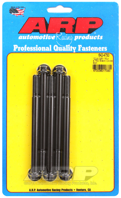 ARP 642-4750 3/8-16 X 4.750 12PT Black Oxide Bolts