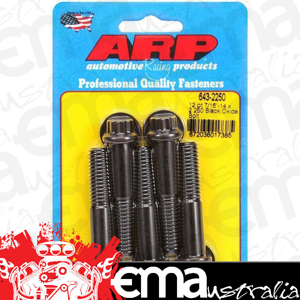ARP 643-2250 7/16-14 X 2.250 12PT Black Oxide Bolts