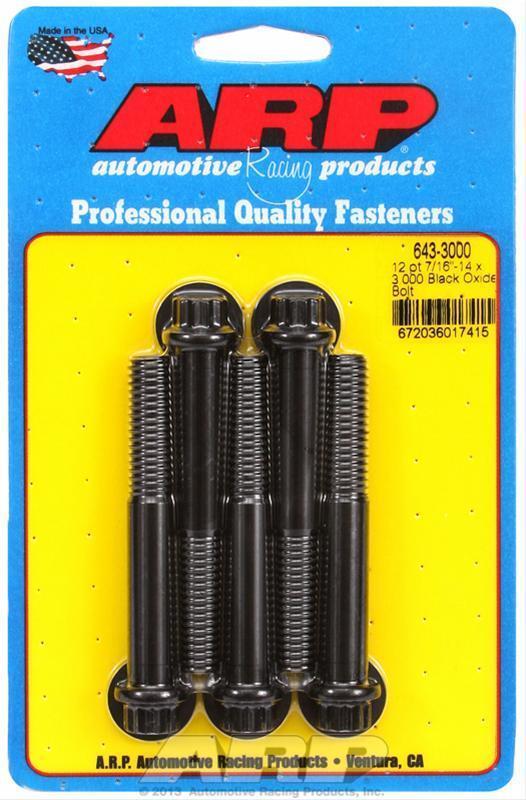 ARP 643-3000 7/16-14 X 3.000 12PT Black Oxide Bolts