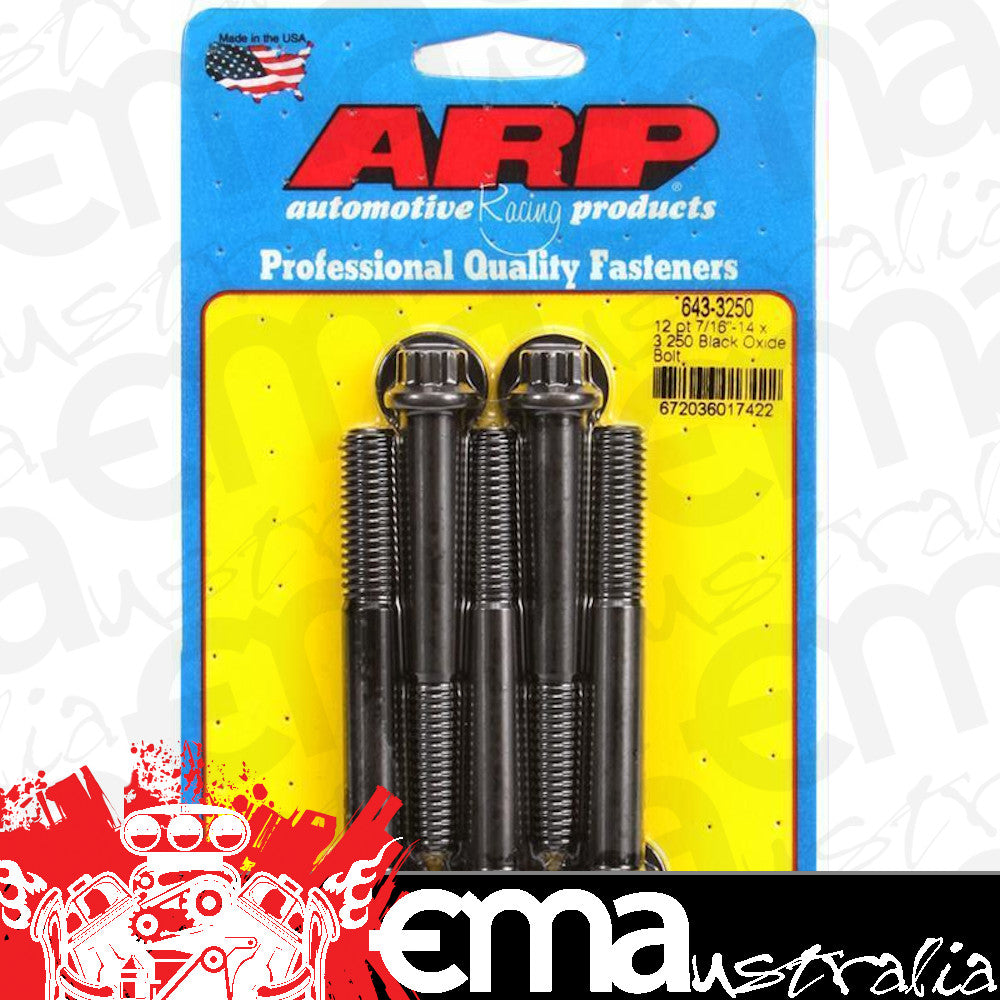 ARP 643-3250 7/16-14 X 3.250 12PT Black Oxide Bolts