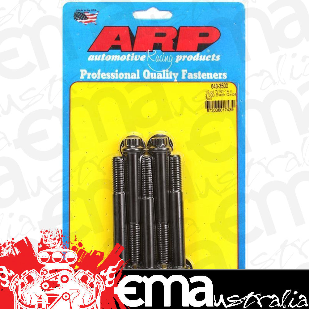 ARP 643-3500 7/16-14 X 3.500 12PT Black Oxide Bolts