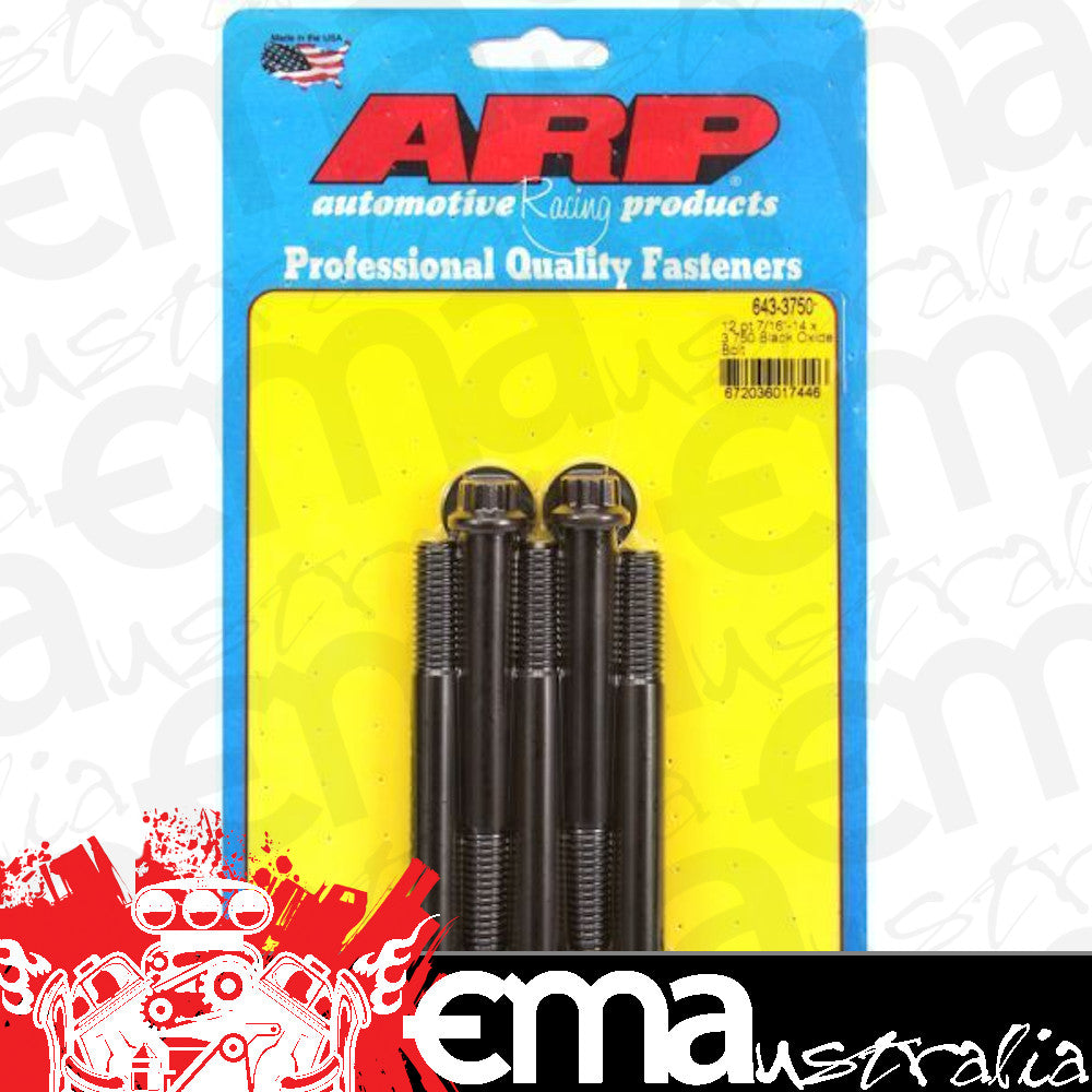 ARP 643-3750 7/16-14 X 3.750 12PT Black Oxide Bolts