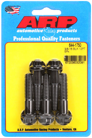 ARP 644-1750 3/8-16 X 1.750 12PT 7/16 Wrenching Black Oxide Bolts