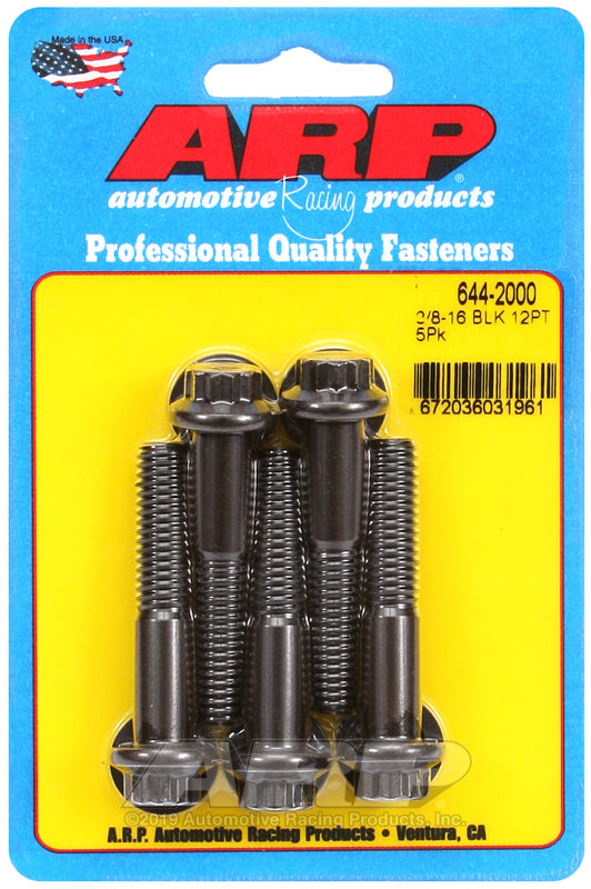 ARP 644-2000 3/8-16 X 2.000 12PT 7/16 Wrenching Black Oxide Bolts