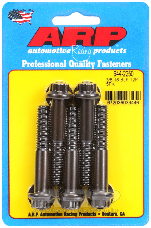 ARP 644-2250 3/8-16 X 2.250 12PT 7/16 Wrenching Black Oxide Bolts