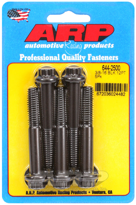 ARP 644-2500 3/8-16 X 2.500 12PT 7/16 Wrenching Black Oxide Bolts