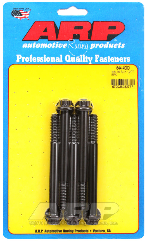 ARP 644-4000 3/8-16 X 4.000 12PT 7/16 Wrenching Black Oxide Bolts