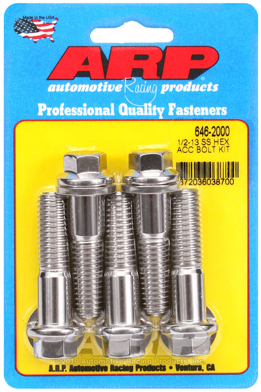 ARP 646-2000 1/2-13 X 2.000 Hex SS Bolts