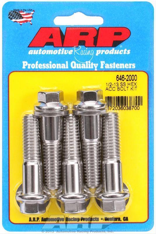 ARP 646-2000 1/2-13 X 2.000 Hex SS Bolts