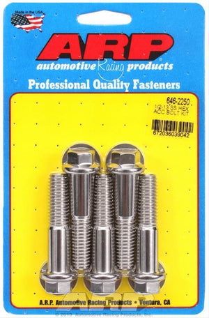 ARP 646-2250 1/2-13 X 2.250 Hex SS Bolts
