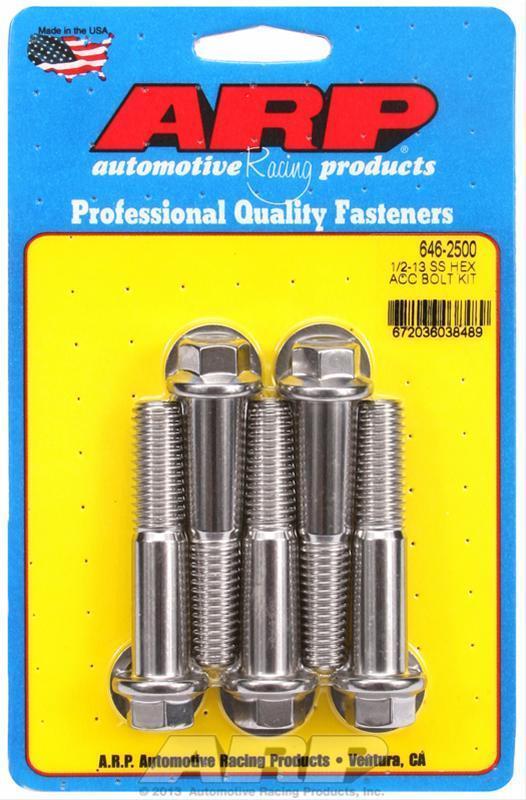 ARP 646-2500 1/2-13 X 2.500 Hex SS Bolts