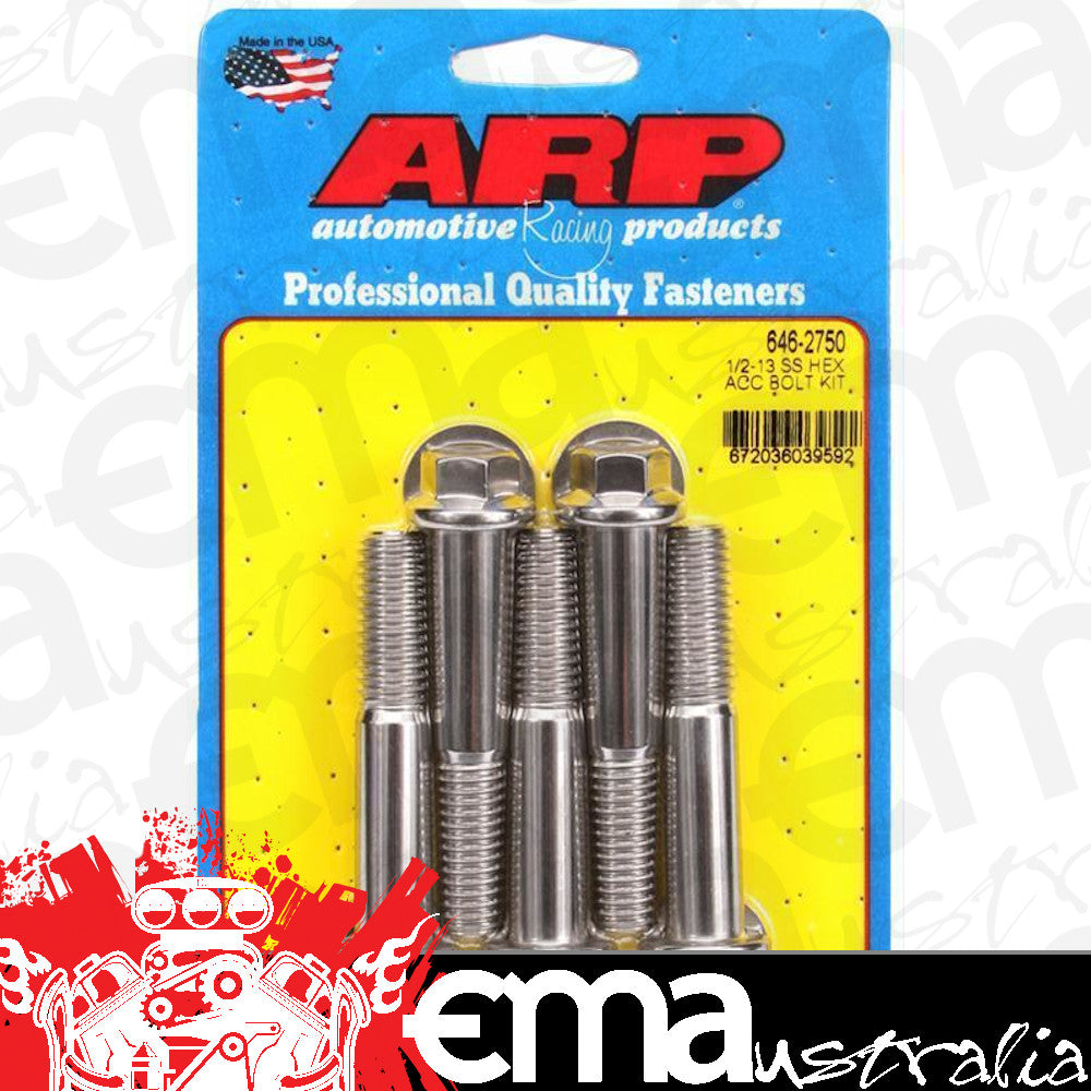 ARP 646-2750 1/2-13 X 2.750 Hex SS Bolts